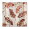 Designart - Ethinic Orange Feathers - Bohemian & Eclectic Print on Natural Pine Wood
